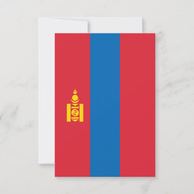 Cartão De Agradecimento Bandeira da Mongólia (Frente)