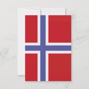 Cartão De Agradecimento bandeira da Noruega