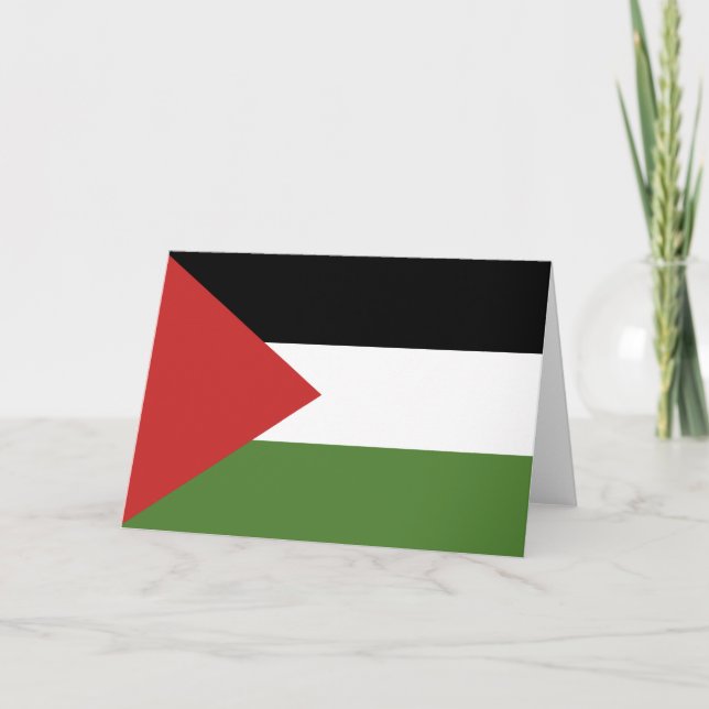 Cartão De Agradecimento bandeira da Palestina (Frente)