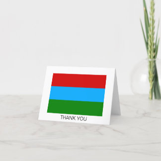 Cartão De Agradecimento Bandeira da República da Carélia