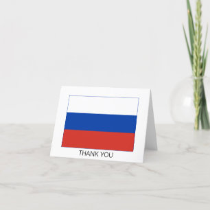 Cartão De Agradecimento Bandeira da Rússia