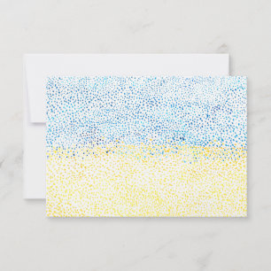 Cartão De Agradecimento Bandeira da Ucrânia Aquarela