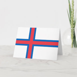 Cartão De Agradecimento Bandeira das Ilhas Faroé