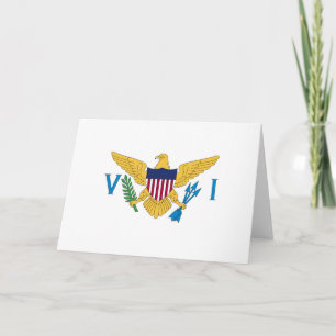 Cartão De Agradecimento bandeira das Ilhas Virgens dos EUA