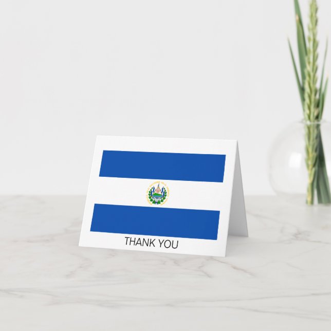 Cartão De Agradecimento Bandeira de El Salvador (Frente)