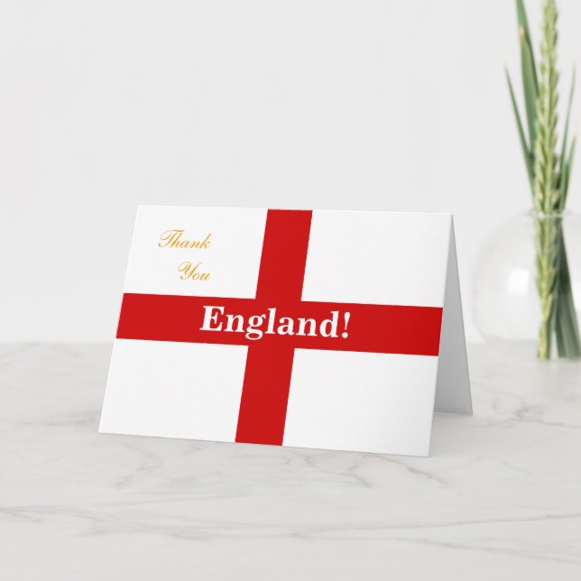 Cartão De Agradecimento Bandeira de Inglaterra - Engerland! Engerland! (Frente)