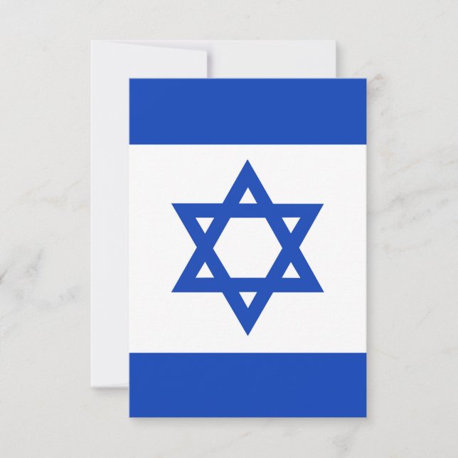Cartão De Agradecimento bandeira de Israel (Frente)