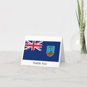 Cartão De Agradecimento Bandeira de Montserrat