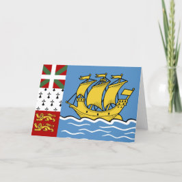 Cartão De Agradecimento Bandeira de Pierre e Miquelon santo