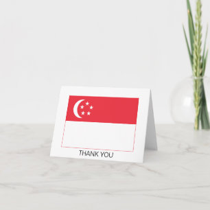 Cartão De Agradecimento Bandeira de Singapura