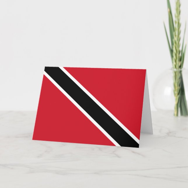 Cartão De Agradecimento Bandeira de Trinidad e Tobago (Frente)