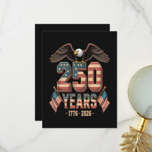 Cartão De Agradecimento Bandeira do 250º Aniversário dos EUA 250 Anos EUA