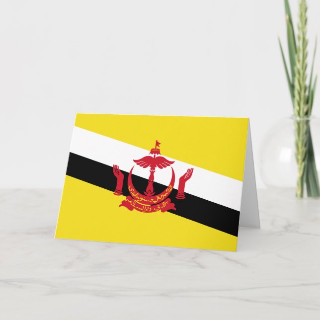 Cartão De Agradecimento Bandeira do Brunei (Frente)