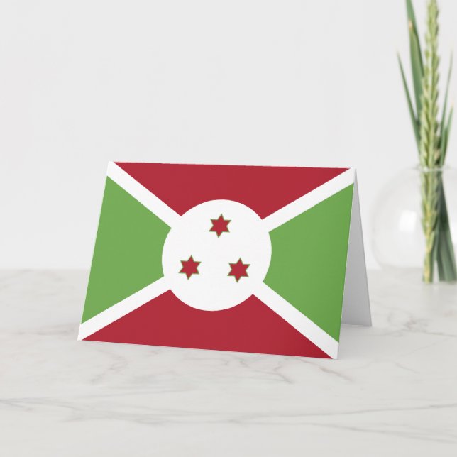 Cartão De Agradecimento Bandeira do Burundi (Frente)