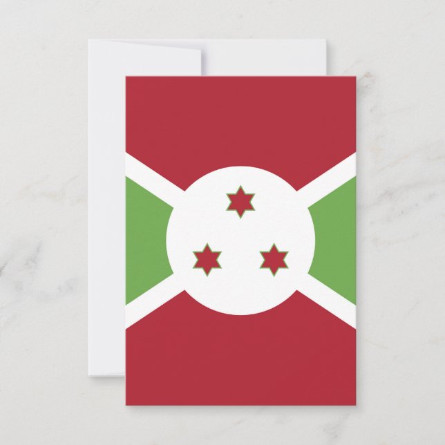 Cartão De Agradecimento Bandeira do Burundi (Frente)