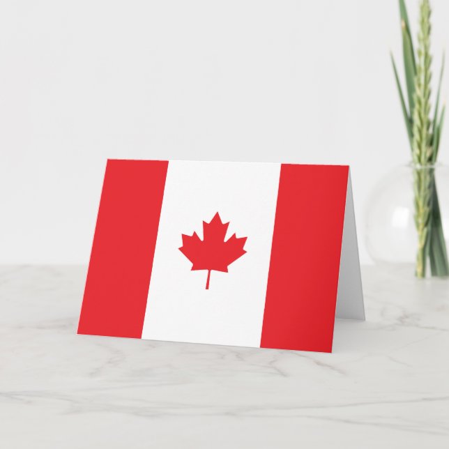Cartão De Agradecimento Bandeira do Canadá (Frente)
