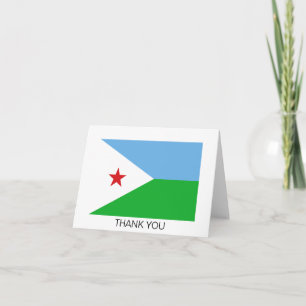 Cartão De Agradecimento Bandeira do Djibuti