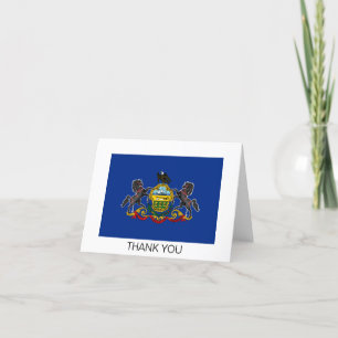 Cartão De Agradecimento Bandeira do Estado da Pensilvânia