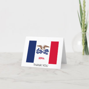 Cartão De Agradecimento Bandeira do Estado de Iowa