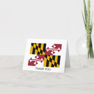 Cartão De Agradecimento Bandeira do Estado de Maryland