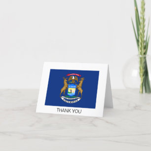 Cartão De Agradecimento Bandeira do estado de Michigan