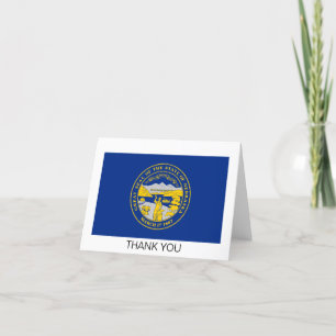 Cartão De Agradecimento Bandeira do Estado de Nebraska