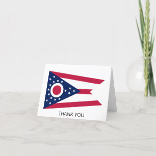 Cartão De Agradecimento Bandeira do Estado de Ohio