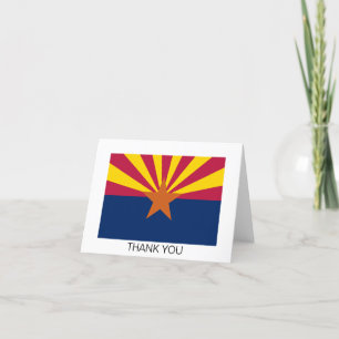 Cartão De Agradecimento Bandeira do Estado do Arizona