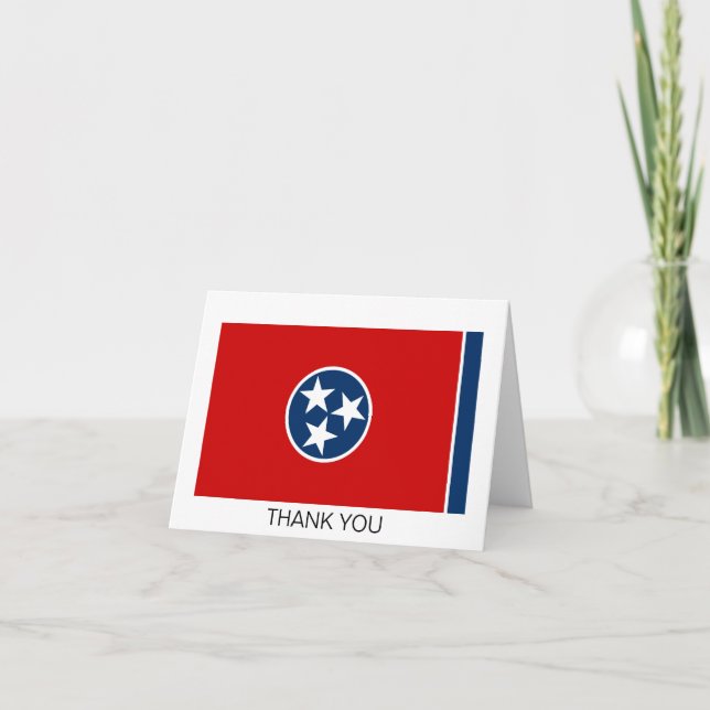 Cartão De Agradecimento Bandeira do Estado do Tennessee (Frente)