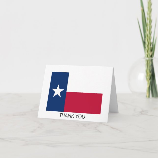 Cartão De Agradecimento Bandeira do Estado do Texas (Frente)