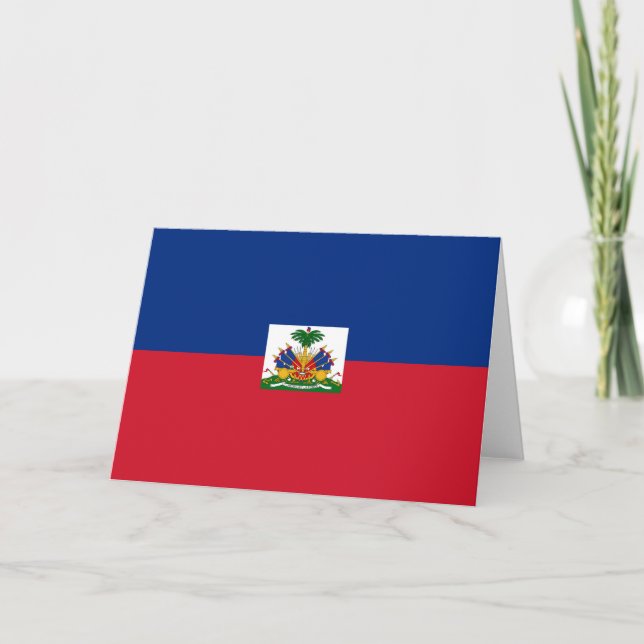 Cartão De Agradecimento Bandeira do Haiti (Frente)