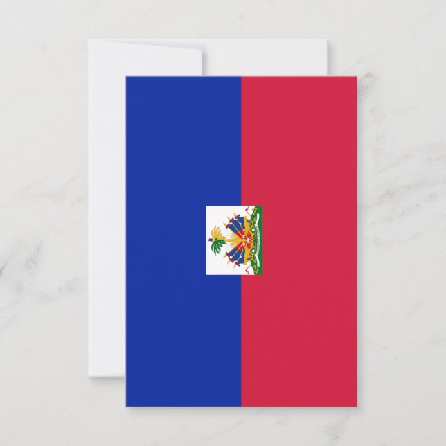 Cartão De Agradecimento Bandeira do Haiti (Frente)