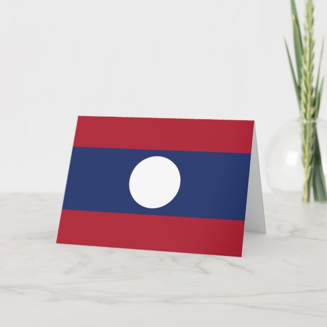 Cartão De Agradecimento Bandeira do Laos (Frente)