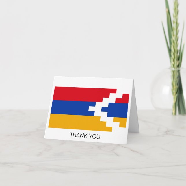 Cartão De Agradecimento Bandeira do Nagorno Karabakh (Frente)