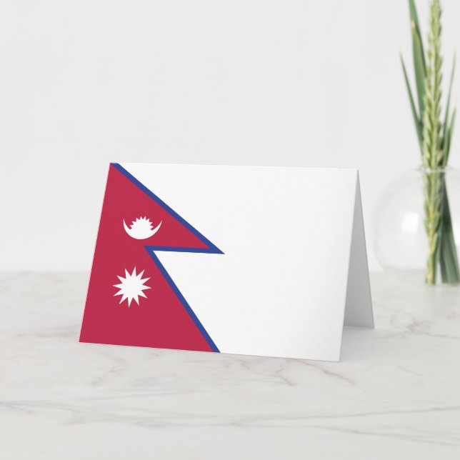 Cartão De Agradecimento Bandeira do Nepal (Frente)
