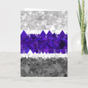 Cartão De Agradecimento Bandeira do Orgulho Boho Geométrico Mod Retro Grey