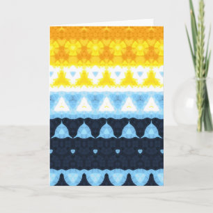 Cartão De Agradecimento Bandeira do Orgulho Boho Groovy Geométrico Abstrat