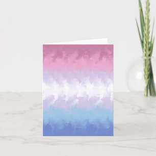 Cartão De Agradecimento Bandeira do Orgulho Boho Pastel Fluffy Abstrato Bi