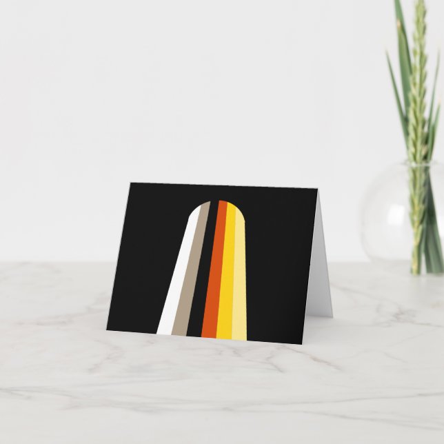 Cartão De Agradecimento Bandeira do Orgulho de Cabelo Longo (Frente)