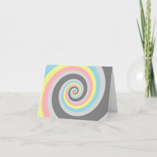 Cartão De Agradecimento Bandeira do Orgulho Demiflux Espiral Abstrata Groo