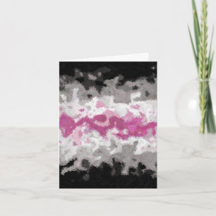 Cartão De Agradecimento Bandeira do Orgulho Librafeminino Abstrato Marmori
