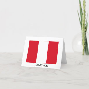 Cartão De Agradecimento Bandeira do Peru
