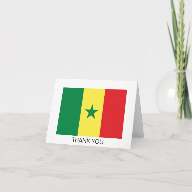 Cartão De Agradecimento Bandeira do Senegal (Frente)