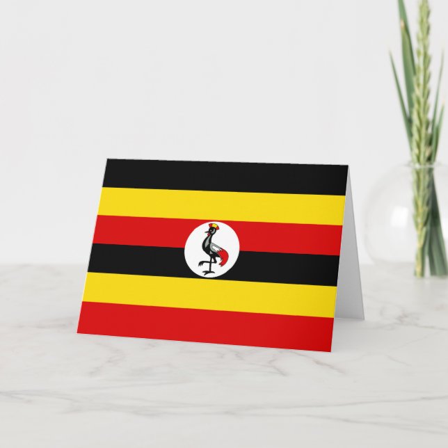 Cartão De Agradecimento Bandeira do Uganda (Frente)