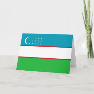 Cartão De Agradecimento bandeira do Usbequistão