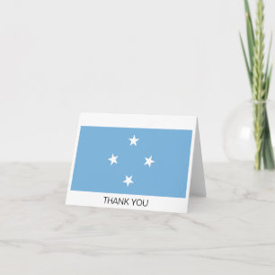 Cartão De Agradecimento Bandeira dos Estados Federados da Micronésia