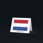 Cartão De Agradecimento Bandeira dos Países Baixos<br><div class="desc">Bandeira patriótica dos Países Baixos.</div>