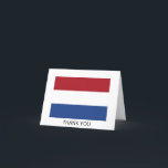 Cartão De Agradecimento Bandeira Holandesa<br><div class="desc">Bandeira Patriótica dos Países Baixos.</div>