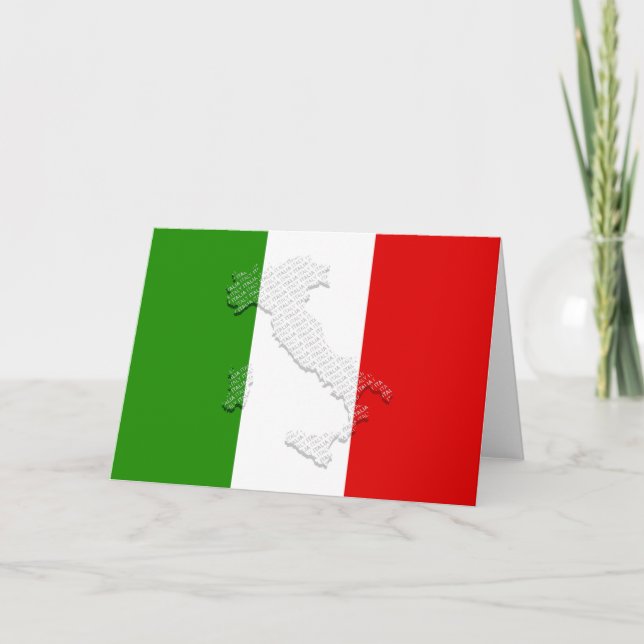 Cartão De Agradecimento Bandeira italiana (Frente)