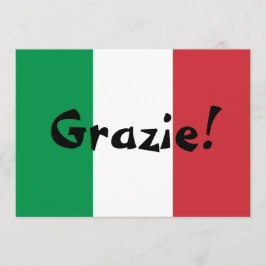Cartão De Agradecimento Bandeira Italiana Obrigado